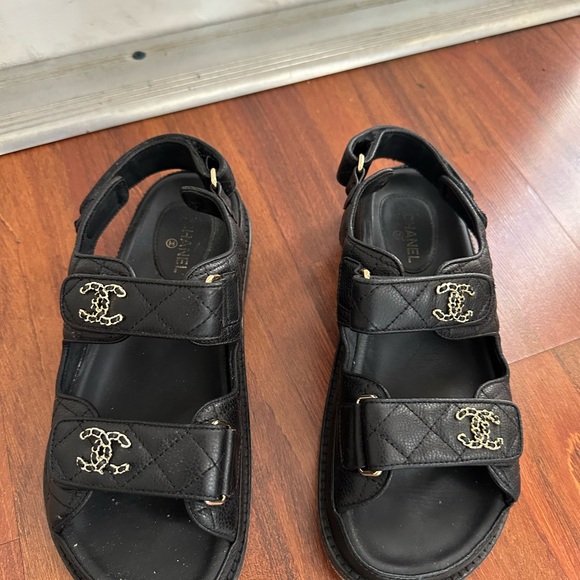 Chanel Dad Sandals in used condition with a lot of life - Picture 3 of 8